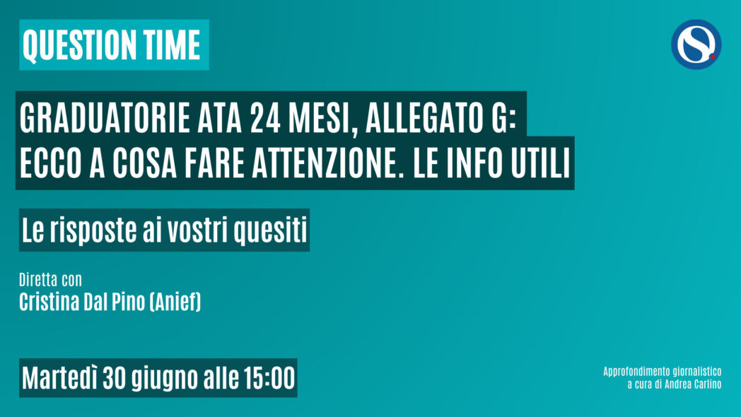 Graduatorie ATA 24 mesi: guida alla compilazione dell'Allegato G