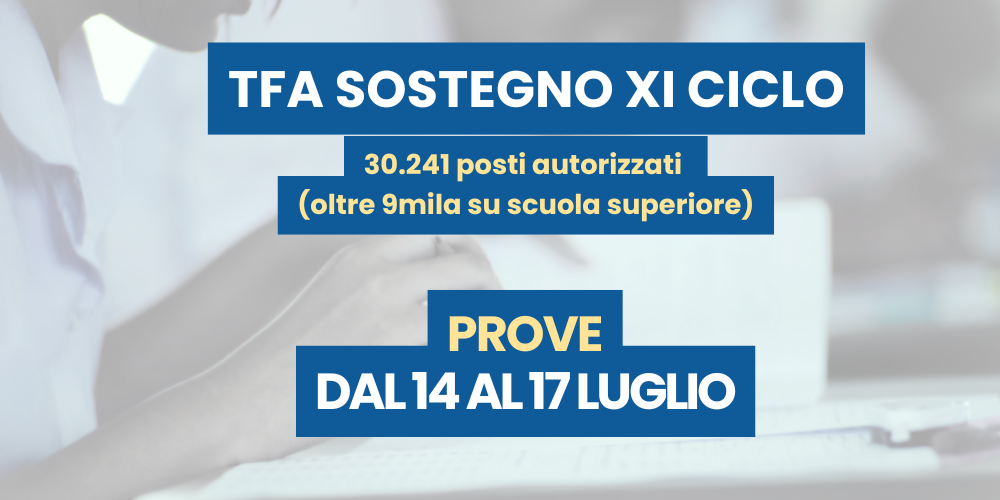 TFA Sostegno XI ciclo: 30.241 posti disponibili e date ufficiali