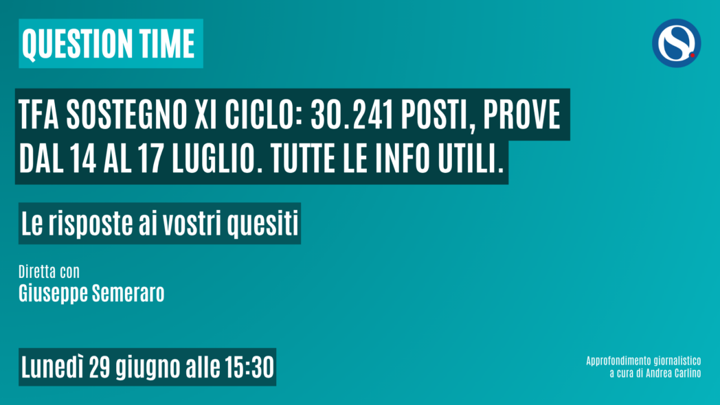 TFA Sostegno XI ciclo: 30.241 posti pronti al via