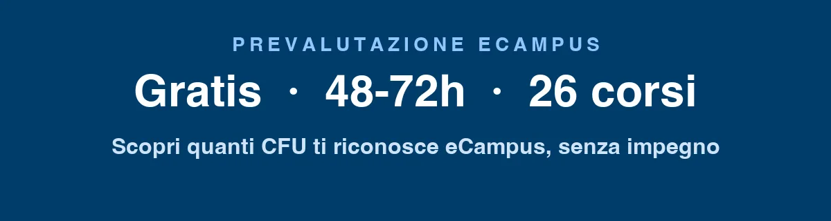 Prevalutazione eCampus con CEMFORM: servizio gratis, esito in 48-72 ore, 26 corsi di laurea